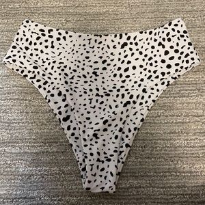 polka dotted swim bottoms